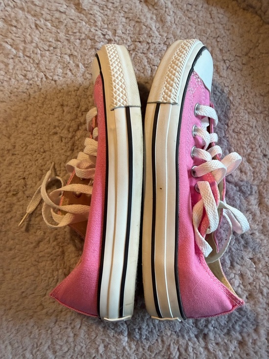 Converse Pink Canvas Low-Top Sneakers with White Accents - Picture 7 of 9